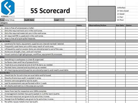 5s Score Sheet