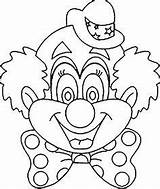 Clown Kleurplaat Gezicht Vorlage Malen Fasching sketch template