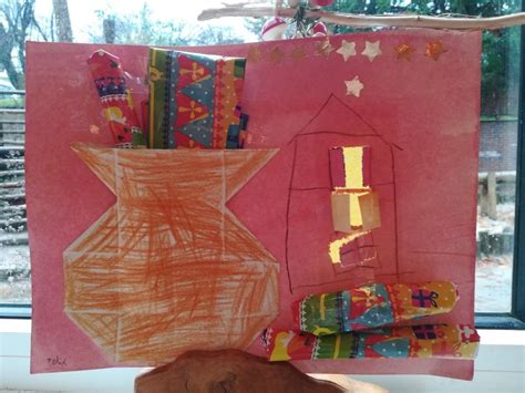gevouwen geplakt los op schilder ondergrond cadeautjes  de zak en raampje gift wrapping