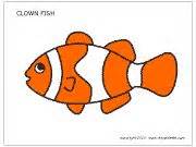 colored clownfish template lots  tropical fish printables