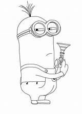 Minion Kevin Coloring Despicable Drawing Character Outline Color Getdrawings Drawings Netart Print sketch template