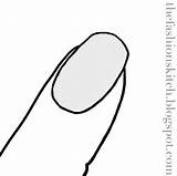 Nail Coloring Pages Fingernail Finger Designlooter Template sketch template