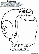Turbo Escargot Coloring Chet Gratuit Snail Fois Imprimé Partager sketch template