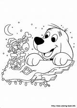 Coloring Clifford Christmas Pages Puppy Friends Dog Red Coloriage Book Getcolorings Info Color Colouring Printables sketch template