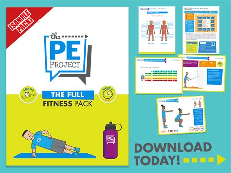 full fitness pack  pe project teaching resources