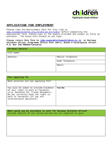 employment application    sample employment application