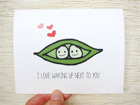 cute love card anniversary card peas in a pod