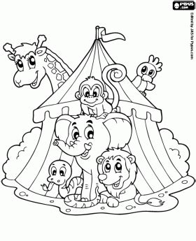 circus coloring pages printable games coloring books animal