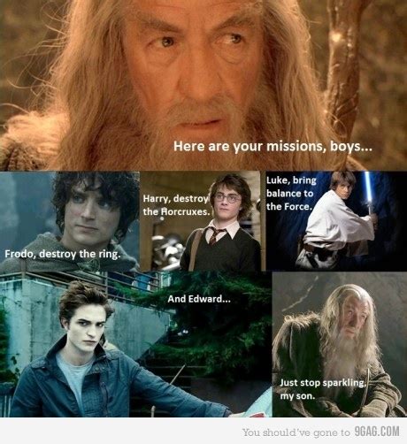 Dumbledore Edward Follow The Sparkles Frodo Funny