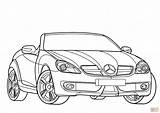 Mercedes Benz Slk Coloring Pages Car Class Drawing Clipart Smart Color Printable Mercedez Super Convertible Main 2009 2010 sketch template
