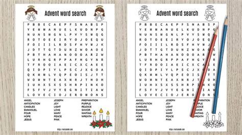 free printable advent word search the artisan life