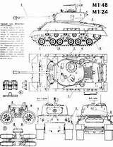 Sherman Soviet Ww2 Blueprint sketch template