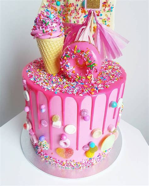 pink candy cake candy birthday cakes  birthday cakes