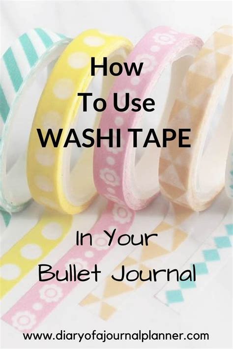 creative bullet journal washi tape ideas bullet journal washi tape