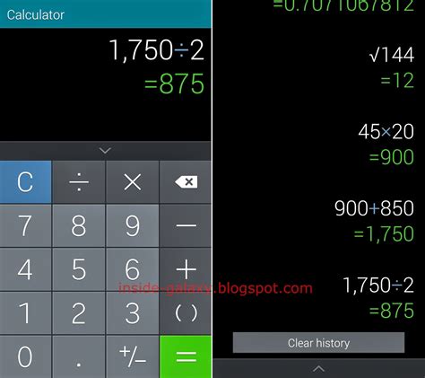 galaxy samsung galaxy      stock calculator app  android  kitkat
