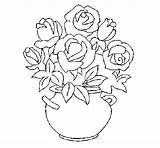 Vase Coloring Flowers Coloringcrew Pages Book sketch template