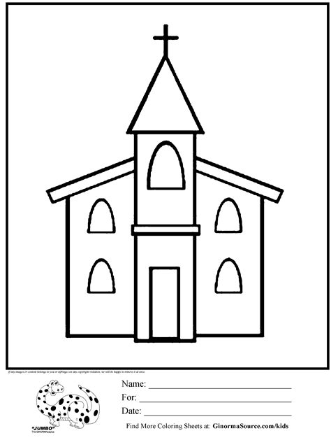 kleurplaat kerk