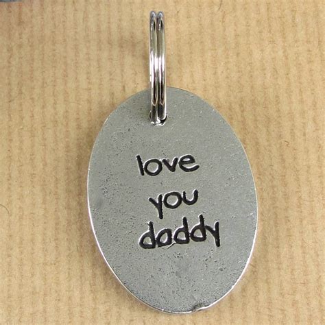 Love You Daddy Pewter Keyring By Chapel Cards