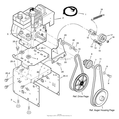 murray xa dual stage snow thrower  parts diagram  engine