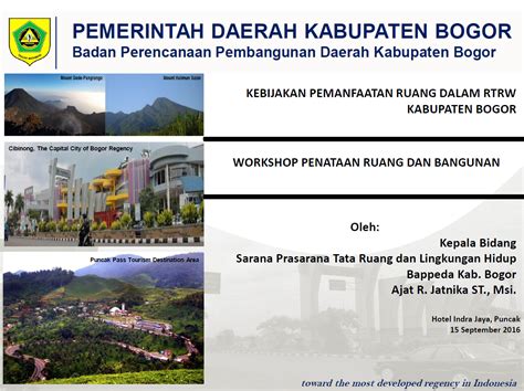 kebijakan pemanfaatan ruang  rtrw kabupaten bogor bidang ipw
