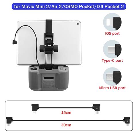 data cable  dji mavic air smini mini  pro drone control ios type  micro usb adapter