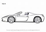 Ferrari Draw Drawing Step Car Sports Drawings Side Cars Sketch Easy Cool Tutorial Make Sport Pencil Drawingtutorials101 Race Coloring Italian sketch template