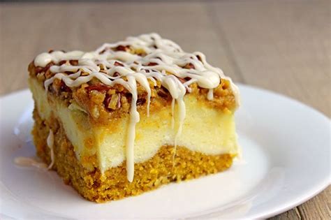 delicious pumpkin bread with a layer of sweet cheesecake