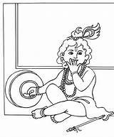 Krishna Janmashtami Kids Coloring Pages Printable Drawing Shri Festivals Colouring Easy Sketches Festival Painting Bal Familyholiday Simple Beautiful Happy Kid sketch template