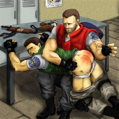 rule 34 ass barry burton capcom chris redfield human male male only multiple males resident