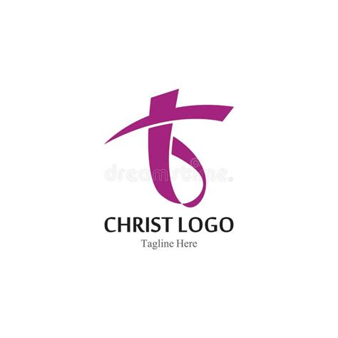 christ logo template design creative simple stock illustration illustration  catholic