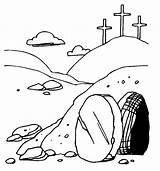 Jesus Tomb Coloring Empty Eco Tablero Seleccionar Easter Niños Para Manualidades sketch template