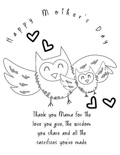 mothers day coloring page  printable   mothers day coloring