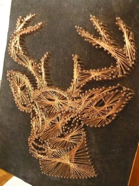 sculpture wire wall art home decor deer inspiration metal bronze color horn perfect
