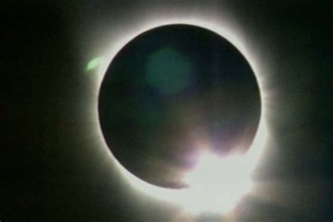 rare satellite view   nights eclipse  verge