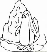 Iceberg Coloring Pages Penguin Outline Printable Drawing Near Clipart Poles North South Color Designlooter Nature Clipartmag 55kb Getdrawings sketch template