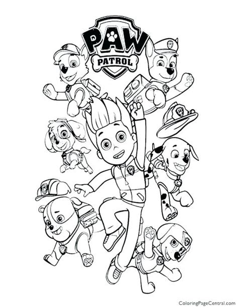 coloring sheets paw patrol pages tracker page coloring home