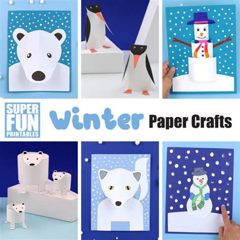 winter paper crafts  kids  craft train