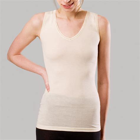 Extra Soft Women S V Neck Sleeveless Vest In Wool And Silk A Beautiful
