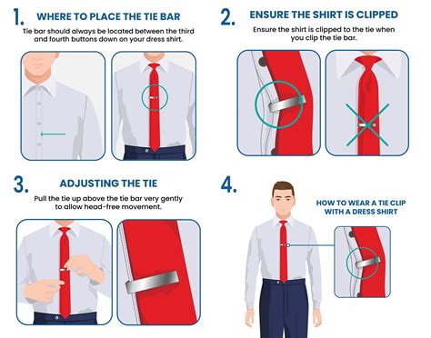 wear  tie clip tie bar properly suits expert