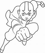 Aang Cool Coloring Printable Pages Description sketch template