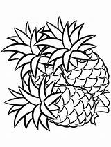 Coloring Pages Pineapple Fruits Recommended Printable Print sketch template