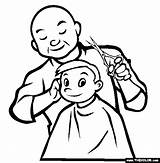 Barber Clipart Outline Drawing Coloring Community Clip Cliparts Gif Getting Library Goofy Big sketch template