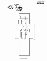 Coloring Preston Playz Prestonplayz Minecraft Pages Sketchite Template Credit Larger sketch template