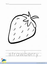 Strawberry Worksheet Coloring Worksheets Fruit Fruits Learning Site Outline sketch template