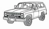 Coloring Chevy Suburban Truck Pages Drawing Trucks Blazer Drawings Old Cars Printable Lifted Colouring Adult Sheets Car Template Kids Adults sketch template