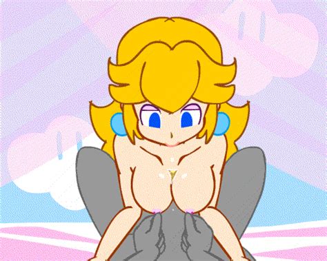 rule 34 animated blonde hair breasts minus8 nintendo paizuri princess peach super mario bros