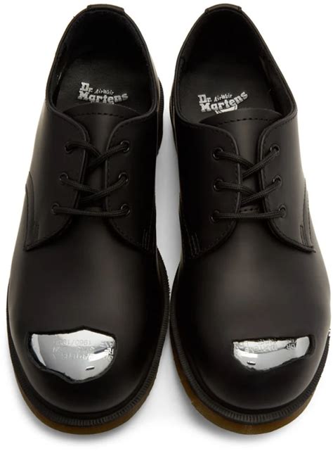 raf simons black dr martens edition keaton raf ii oxfords ssense steel toe shoes dress
