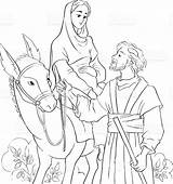Bethlehem Donkey Travelling Bible Glum Nativity sketch template