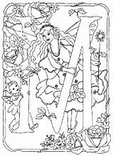 Coloring Pages Fairy Alphabet Letter Fairies Adults Coloriage Kleurplaat Fee Colorier Flower Fees Alfabet Voor Volwassenen Kids Elfje Gif Da sketch template