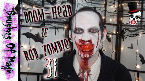 Doom Head Of Rob Zombie S 31 Makeup Tutorial